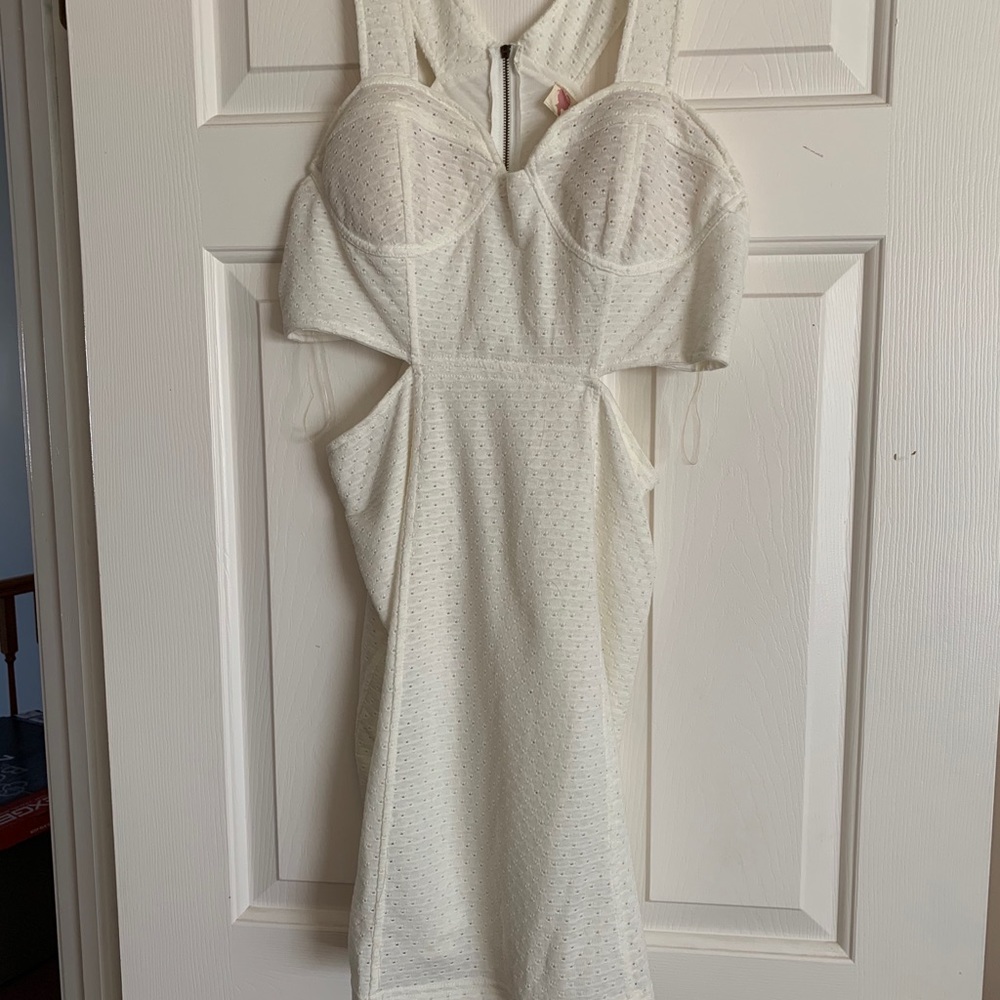 White cut out dress